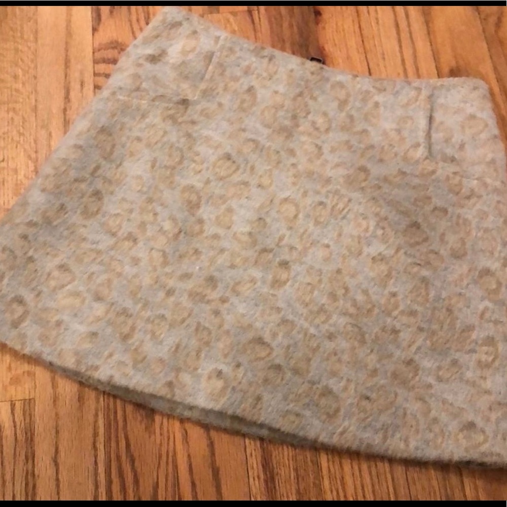 fuzzy gray mini skirt from urban outfitters